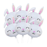 Jumbo Easter Bunny Balloon 30 Inch White Rabbit Head Foil Party Decor Supplies