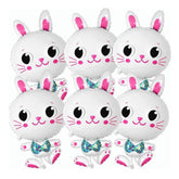Easter Bunny Balloon Set of 6 Large 31 Inch Foil Rabbit Party Decor Supplies