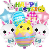 Happy Easter Balloons Bunny Egg Foil Mylar Party Decor for Indoor Outdoor