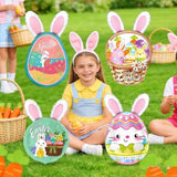 Easter Balloons Set of 8 Bunny Carrot Chick Egg Foil Party Decor Supplies