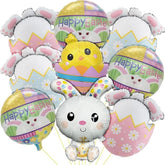 Easter Balloons Set of 9 Bunny Chick Egg Foil Party Decor Supplies