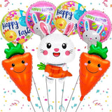 Easter Balloons Bunny Carrot Foil Party Decor Supplies for Spring Celebration