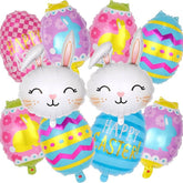 Easter Balloons Set of 10 Bunny Egg Foil Mylar Party Decor Supplies