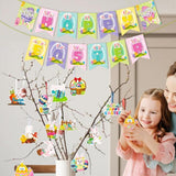 Easter Day Banner Easter Egg Party Decor for Kids Baby Shower Home Classroom