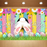 Easter Photo Backdrop Bunny Egg Rabbit Grass Wall Party Decor Supplies