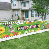 Large Happy Easter Banner 98 x 20 Inch Spring Indoor Outdoor Party Decor Supplies