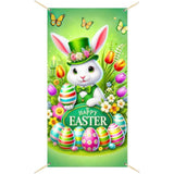Happy Easter Bunny Door Cover Banner: Festive Porch Wall Decor Supplies