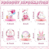 Easter Bunny Honeycomb Centerpieces: 10pc Rabbit Table Decor Supplies