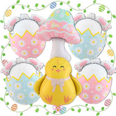 Happy Easter Balloons Set Bunny Egg Chick Colorful Party Decor Supplies