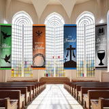 Easter Church Banners: Christian Scripture Sanctuary Wall Decor Set