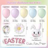 Easter Balloon Arch Kit Garland with Pastel Rainbow Balloons for Party Decor