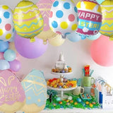 Easter Egg Balloons Set of 10 Happy Easter Bunny Foil Party Decor Supplies