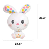 Easter Bunny Balloons Set of 6 Jumbo 28 Inch Spotted Rabbit Foil Party Decor