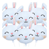 Easter Rabbit Balloons Set of 6 Large Bunny Foil Party Decor for Birthday Events