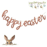 Happy Easter Rose Gold Script Letter Balloons 18 Inch Foil Party Decor Supplies