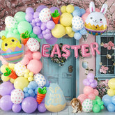 Easter Balloon Arch Kit 126 PCS Pastel Rainbow Bunny Egg Party Decor Supplies
