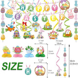 Happy Easter Decorations Set 47 PCS Banner Kit 3D Bunny Backdrop Party Decor Supplies