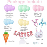 Easter Balloon Arch Kit Pastel Bunny Carrot Mylar Latex Party Decor Supplies