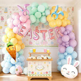 Easter Balloon Arch Kit Pastel Bunny Carrot Mylar Latex Party Decor Supplies