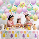 Pastel Easter Balloons Set: Happy Easter, Welcome Spring, Blessings (68 Count)