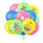 Happy Easter Balloons Set of 12 Bunny Egg Colorful Party Decor Supplies