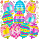 Easter Foil Balloons Set of 40 Happy Easter Egg Mylar Party Decor Supplies