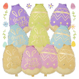 Easter Egg Foil Balloons Set of 10 Colorful Mylar Party Decor Supplies