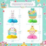 Easter Party Decorations Kit: Banner, Centerpieces, Swirls, Stickers – Festive Bunny Supplies