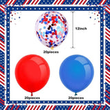 Red Blue White Balloon Kit Confetti Latex Party Arch Decoration