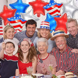 Red White Blue Star Balloons American Flag Patriotic Party Decor