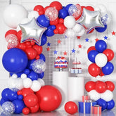 Red White Blue Balloon Garland Arch Kit Patriotic Party Decoration