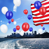 Red White Blue Latex Balloons 12 Inch Patriotic Party Decor