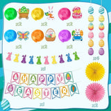 Easter Decorations Set 55 PCS Happy Easter Banner Hanging Party Decor Supplies