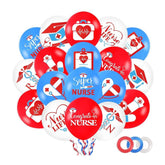 Nurse Balloons Set Red Blue White Nursing Party Decoration