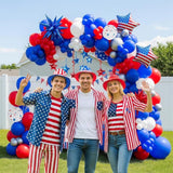 Patriotic Balloon Garland Kit Red White Blue Star Flag Party Decor