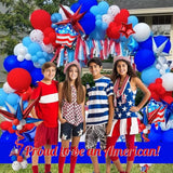 Patriotic Balloon Garland Kit Red White Blue Star Flag Party Decor