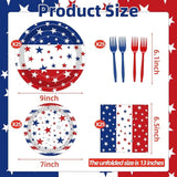 Patriotic Party Supplies Set Plates Napkins Forks USA Tableware
