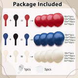 Red Blue White Balloon Arch Kit Double Stuffed Patriotic Decor