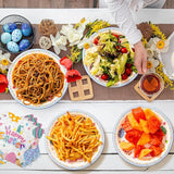 Easter Dinner and Dessert Plates with Napkins – Festive Bunny and Egg Designs