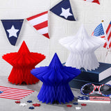 6 Piece Patriotic Honeycomb Centerpieces for Fourth of July Party Decor