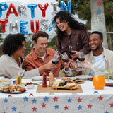 Patriotic Star Decorations Set with Balloons for Fourth of July Party Decor