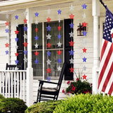 8 Pack Patriotic Star Banner Garland for Party Hanging Decorations