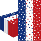 50 Count Patriotic Star Paper Napkins for Party Table Decorations