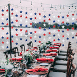 78 Ft Patriotic Star Garland Banner with Streamers for Party Décor