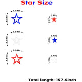Patriotic Star Streamers Garland Banner for Party Hanging Decorations