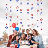 Patriotic Star Streamers Garland Banner for Party Hanging Decorations