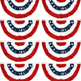 8 Pack Patriotic Pleated Fan Flag Bunting Banner for Party Décor