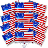 12 Piece American Flag Foil Balloons for Patriotic Party Decorations