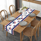 Patriotic Stars and Stripes Table Runner 13 x 72 Inch for Party Décor