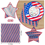 4 Piece Patriotic Cloth Napkins Set Washable 18 Inch Table Décor